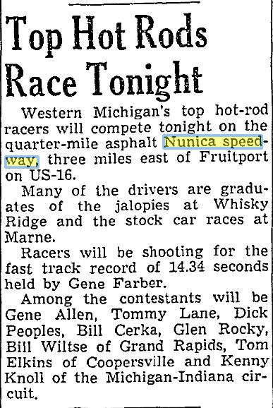 Nunica Speedway - Aug 1949